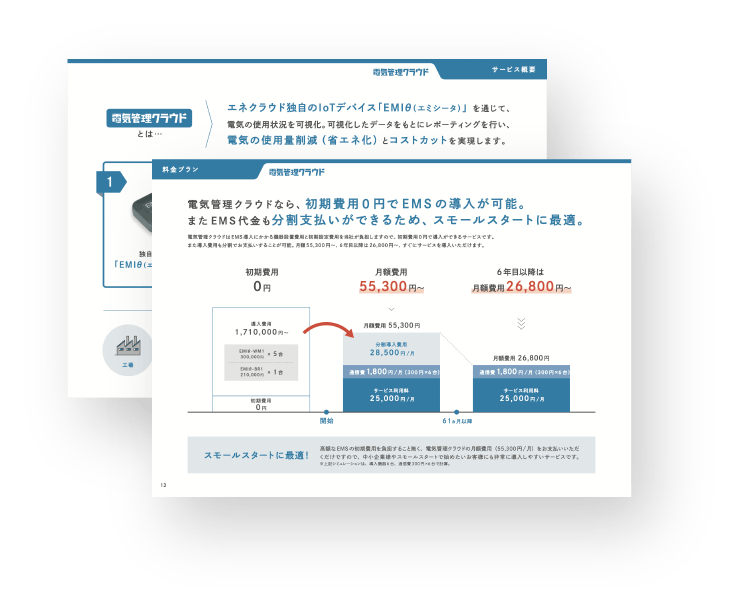 「見えないムダ」を放置していませんか？まずは資料請求で、他社の削減事例をご覧ください。